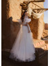 Off Shoulder Sexy Sweetheart Neck Ivory Lace Tulle Wedding Dress
